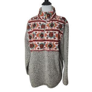 Women's Simply Southern Gray Sherpa Jacket ‎ Size Medium